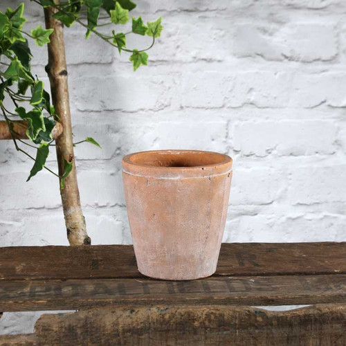 Rustic Ceramic Flowerpot 13.5cm