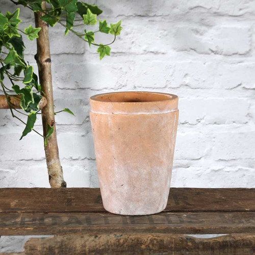 Rustic Ceramic Flowerpot 18cm