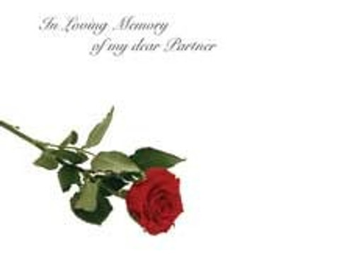 In Loving Memory Dear Partner - Large Sympathy Cards (x6)