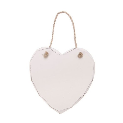 Plain Heart Hanging Plaque 12cm