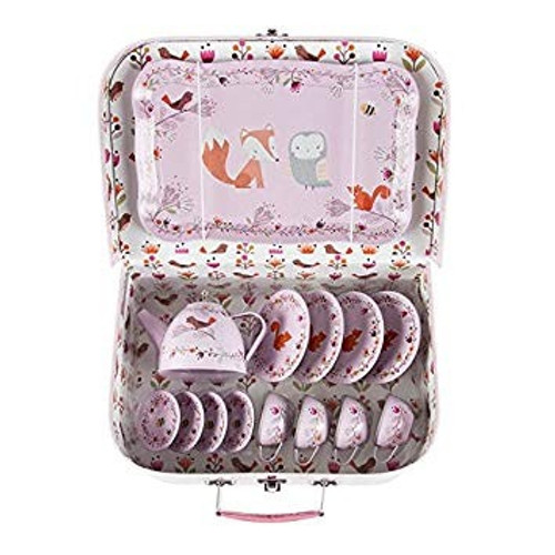 Woodland Friends Picnic Box Tea Set In Pink