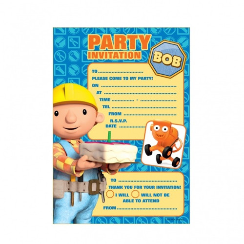 Bob the Builder Party Invitations