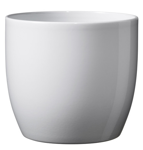 Shiny White Basel Fashion Pot (19cm)