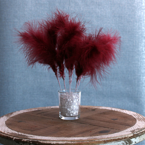 Burgundy Fluff Feathers (6 Pack) Burgundy Fluff Feathers (6 Pack)