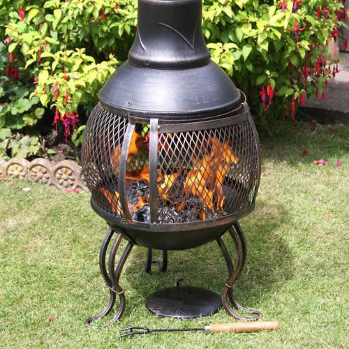 Gardeco Pot Belly Steel Chimenea  Gardeco Pot Belly Steel Chimenea