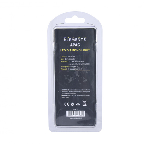 Elements LED Underwater Battery Light Pack (x10) Elements LED Underwater Battery Light Pack (x10)
