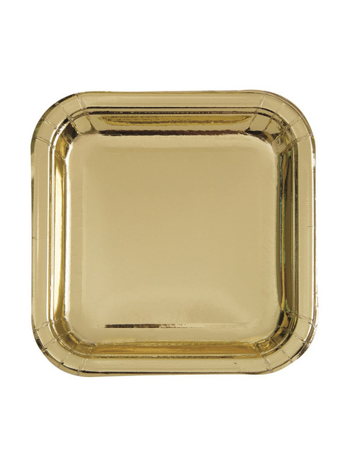 Metallic Gold Square Dessert Plate (8pk) Metallic Gold Square Dessert Plate (8pk)