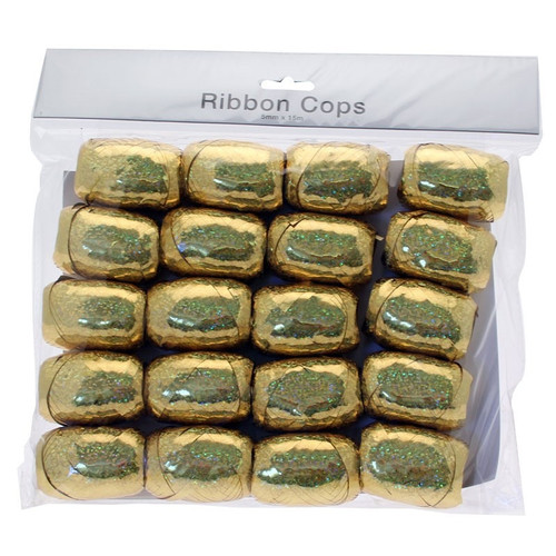 Holographic Gold Ribbon Cops Bulk Pack Holographic Gold Ribbon Cops Bulk Pack