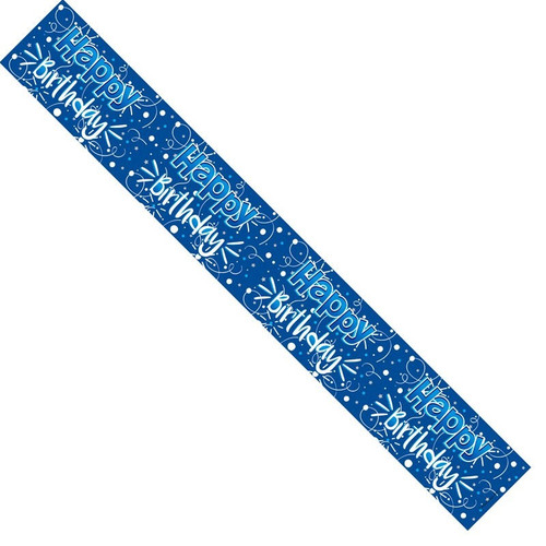 Happy Birthday Blue Banner (pack of 12) 