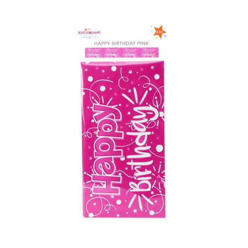 Happy Birthday Pink Banner (pack of 6)