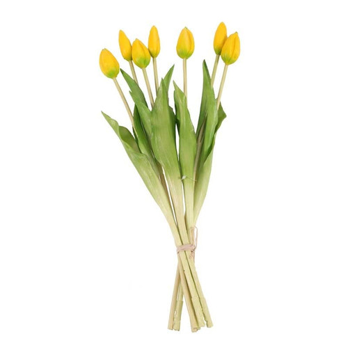 Real Feel Tulip Bunch Yellow 