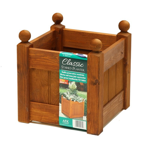 AFK Small Classic Planter - Beech Stain