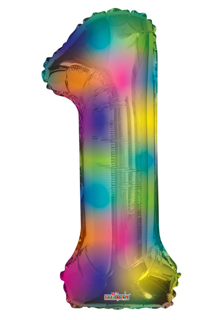 (34 inch) Number Balloon - 1 - Rainbow (34 inch) Number Balloon - 1 - Rainbow