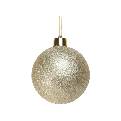 Champagne Glitter Shatterproof Bauble (x1) (20cm)