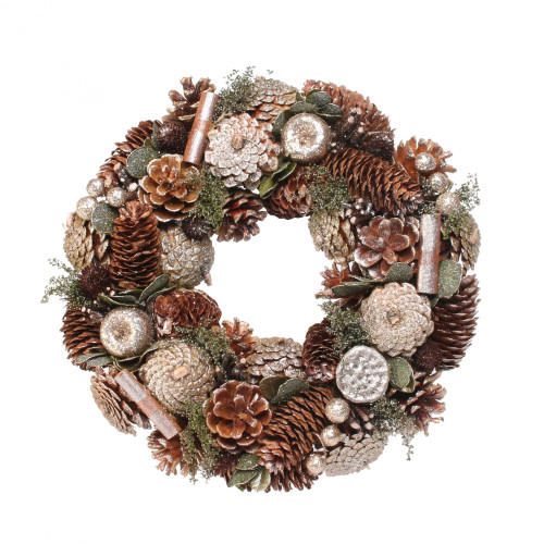 Woodland Gold Glitter Wreath