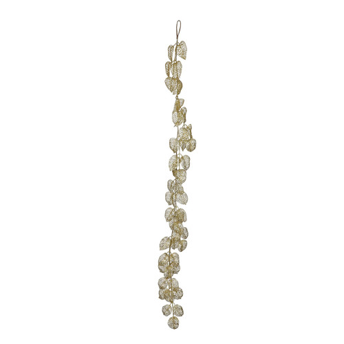 Gold Glitter Leaf Garland (150cm) Gold Glitter Leaf Garland (150cm)