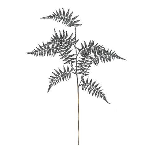 Pewter Glitter Fern spray  Pewter Glitter Fern spray
