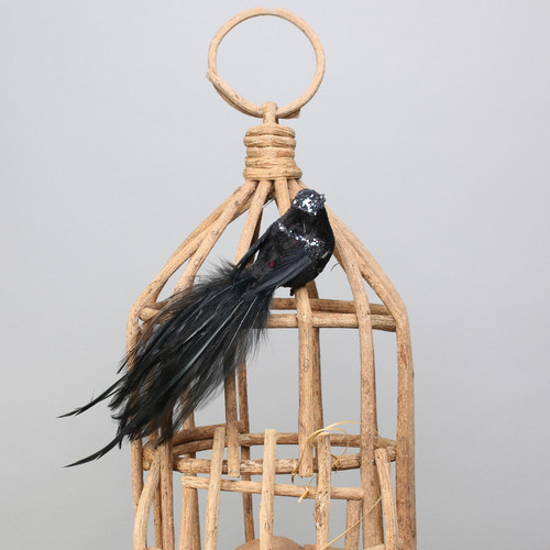 Black Princess Bird with clip Black Princess Bird with clip