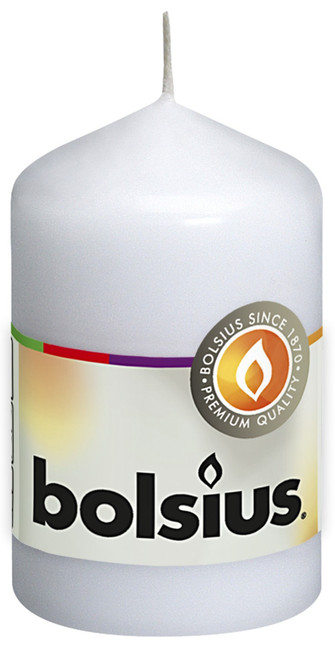 Bolsius Pillar Candle White (80mm x 48 mm)