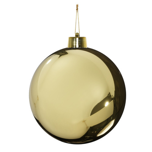 Gold Shiny Shatterproof Bauble (x1) (30cm)