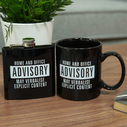 Mug & Hip Flask Set - Explicit Content Mug & Hip Flask Set - Explicit Content