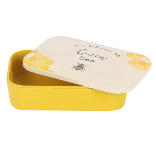 Queen Bee Yellow Bamboo Lunch Box 