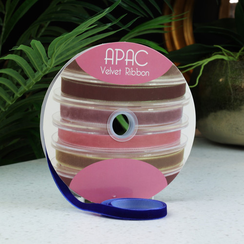 Royal Blue Velvet Ribbon (10mm x 20m) Royal Blue Velvet Ribbon (10mm x 20m)