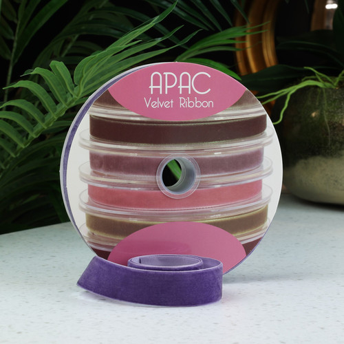 Dusky Purple Velvet Ribbon (25mm x 20m) Dusky Purple Velvet Ribbon (25mm x 20m)