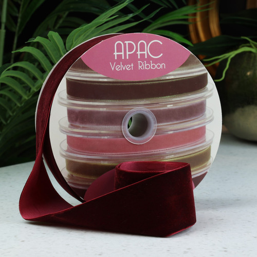 Burgundy Velvet Ribbon (50mm x 20m) Burgundy Velvet Ribbon (50mm x 20m)
