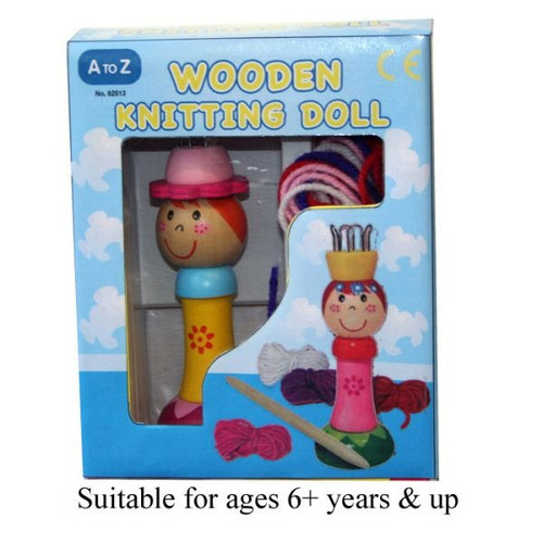 Wooden Princess Knit Doll (2 Asstd)  by AtoZ Toys
