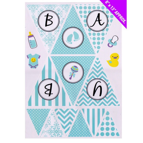 It's A Boy - Baby Sticker Bunting Baby Shower Decorations