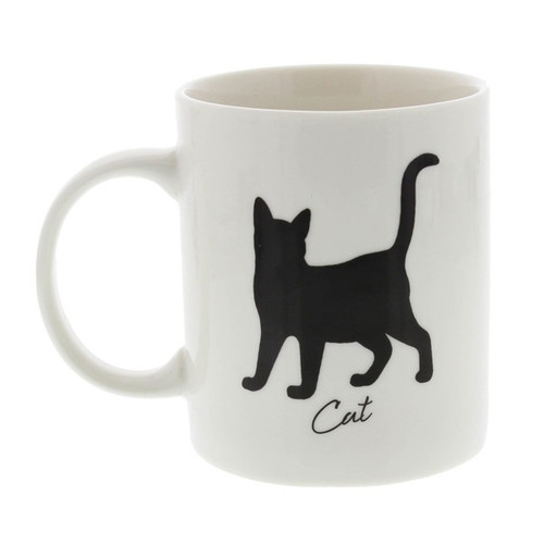 B-O-B Cat Silhouette Typography Style Mug
