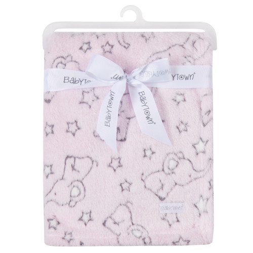 Baby Pink Jacquard Blanket (75cm x 90cm)