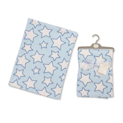 Blue Star Baby Cot Blanket by Nursery Time 100x150cm