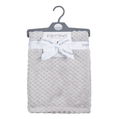 Silver Grey Babies Soft Handle Waffle Blanket 