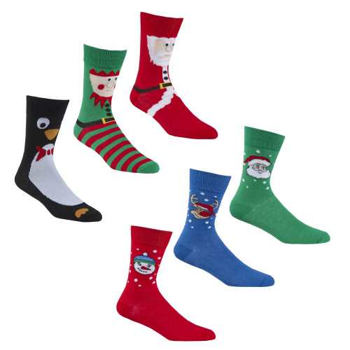 Mens 3 Pack Christmas Design Socks