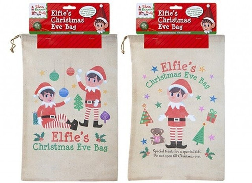 Draw-String Elf Christmas Eve Bag  