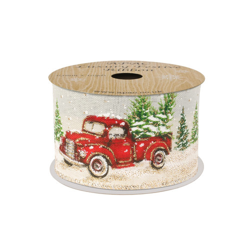 Red Pick-Up Truck Ribbon (63mm x 10yds) Red Pick-Up Truck Ribbon (63mm x 10yds)