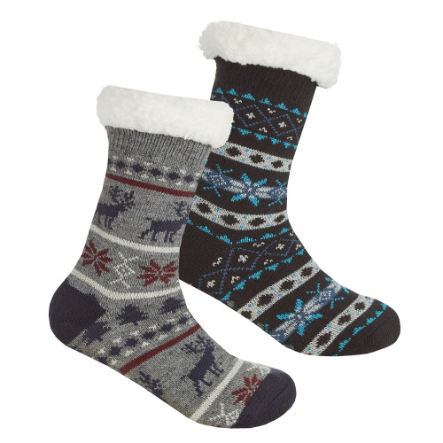 Boys Fairisle Lounge Sock (Assorted Designs) Boys Fairisle Lounge Sock (Assorted Designs)