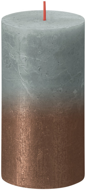 Bolsius Rustic Faded Eucalyptus Green Copper Metallic Candle (130mm x 68mm) Bolsius Rustic Faded Eucalyptus Green Copper Metallic Candle (130mm x 68mm)