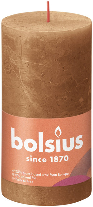 Spice Brown Bolsius Rustic Shine Pillar Candle (130 x 68 mm) Spice Brown Bolsius Rustic Shine Pillar Candle (130 x 68 mm)