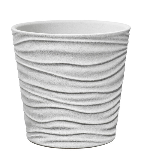 Sonora White Stone Ceramic Pot (16cm)