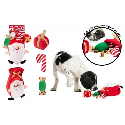 Hide and Seek Santa Dog Toy (28cm) Hide and Seek Santa Dog Toy (28cm)