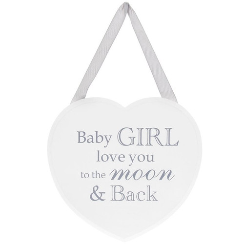 Heart Baby Girl Plaque
