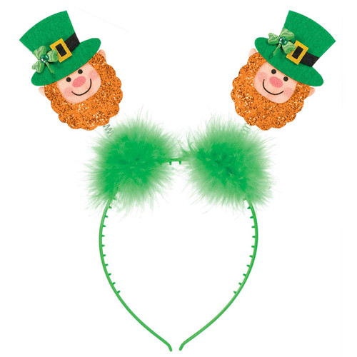 St Patricks Day Glitter Leprechaun Head Band