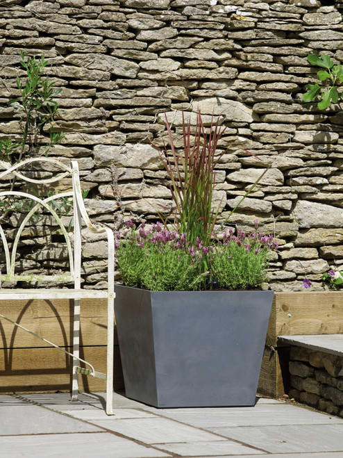 48cm Low Square Beton Planter - Dark Grey 48cm Low Square Beton Planter - Dark Grey