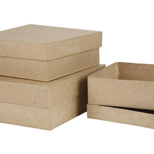 Set of Three Square Boxes