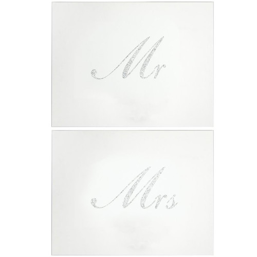 Silver Mr & Mrs Placemats