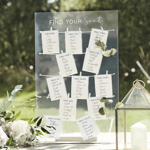 Acrylic Wedding Table Plan Kit Acrylic Wedding Table Plan Kit