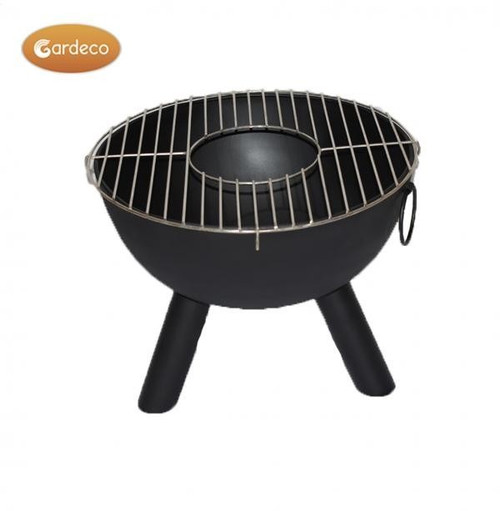 Gardeco Black Casa Fire Pit with BBQ Grill (70cm) Gardeco Black Casa Fire Pit with BBQ Grill (70cm)